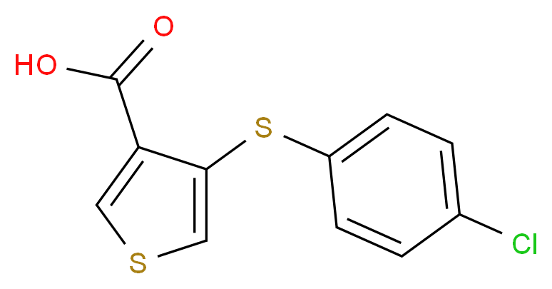 4-[(4-Chlorophenyl)thio]thiophene-3-carboxylic acid_分子结构_CAS_149609-86-9)