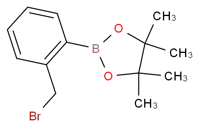 2-溴甲基苯硼酸频哪醇酯_分子结构_CAS_377780-72-8)