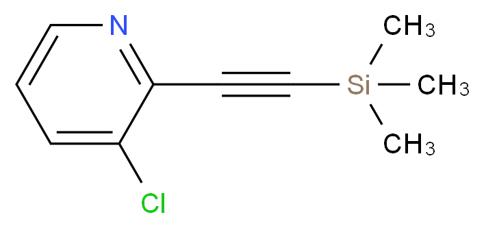 3-chloro-2-[2-(trimethylsilyl)ethynyl]pyridine_分子结构_CAS_216979-76-9