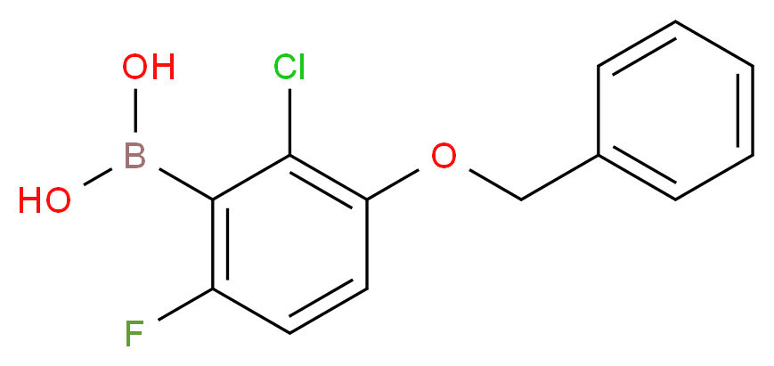 3-Benzyloxy-2-chloro-6-fluorophenylboronic acid_分子结构_CAS_957062-67-8)