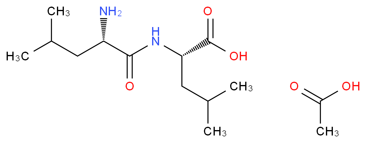 (2S)-2-[(2S)-2-amino-4-methylpentanamido]-4-methylpentanoic acid; acetic acid_分子结构_CAS_73237-76-0