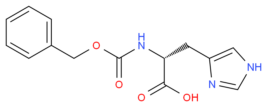 N(α)-苄氧羰基-D-组氨酸_分子结构_CAS_67424-93-5)