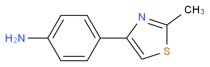 4-(2-Methyl-1,3-thiazol-4-yl)aniline 97%_分子结构_CAS_25021-49-2)