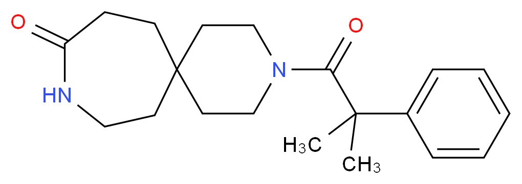 3-(2-methyl-2-phenylpropanoyl)-3,9-diazaspiro[5.6]dodecan-10-one_分子结构_CAS_)