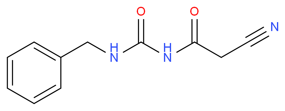 1-benzyl-3-(2-cyanoacetyl)urea_分子结构_CAS_126245-46-3