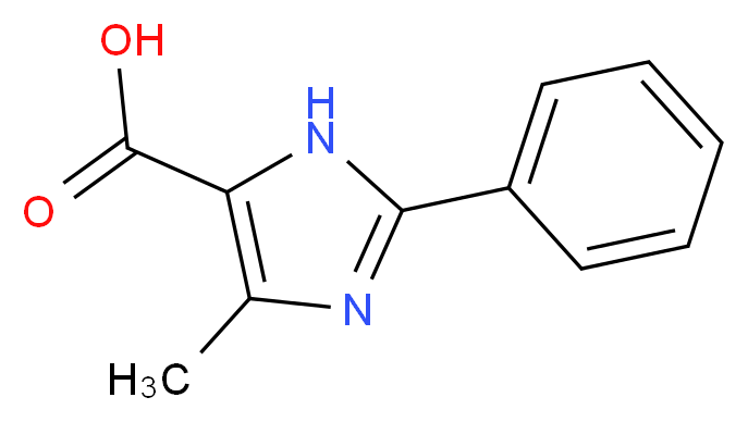 5-methyl-2-phenyl-1H-imidazole-4-carboxylic acid_分子结构_CAS_28824-94-4)