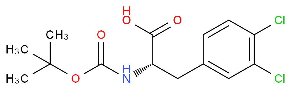 3,4-Dichloro-L-phenylalanine, N-BOC protected_分子结构_CAS_80741-39-5)