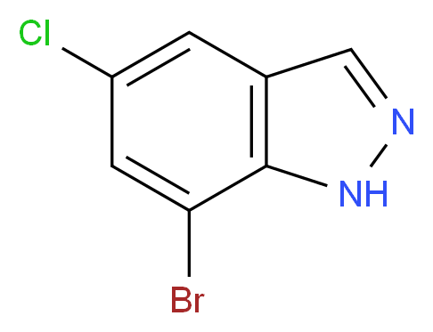 7-bromo-5-chloro-1H-indazole_分子结构_CAS_875305-86-5