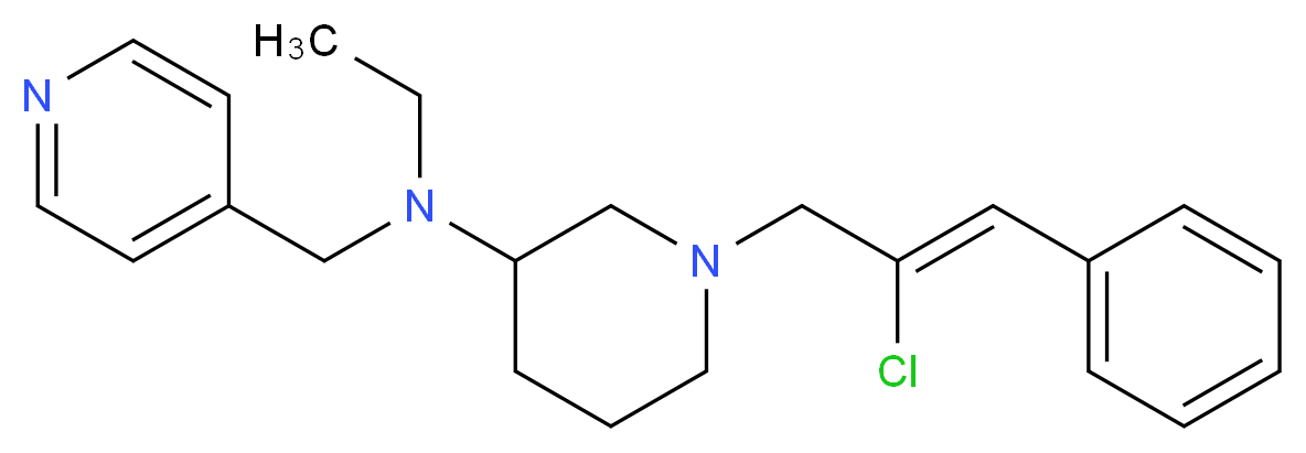 1-[(2Z)-2-chloro-3-phenyl-2-propen-1-yl]-N-ethyl-N-(4-pyridinylmethyl)-3-piperidinamine_分子结构_CAS_)