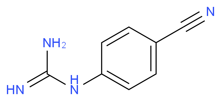 N-(4-Cyanophenyl)guanidine_分子结构_CAS_5637-42-3)