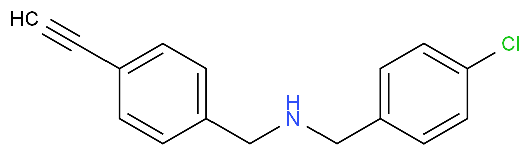 [(4-chlorophenyl)methyl][(4-ethynylphenyl)methyl]amine_分子结构_CAS_1049809-94-0