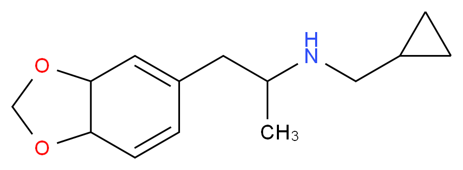 [1-(3a,7a-dihydro-2H-1,3-benzodioxol-5-yl)propan-2-yl](cyclopropylmethyl)amine_分子结构_CAS_22698-08-4