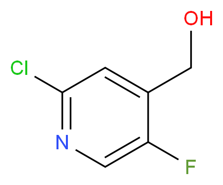 (2-chloro-5-fluoropyridin-4-yl)methanol_分子结构_CAS_884494-86-4