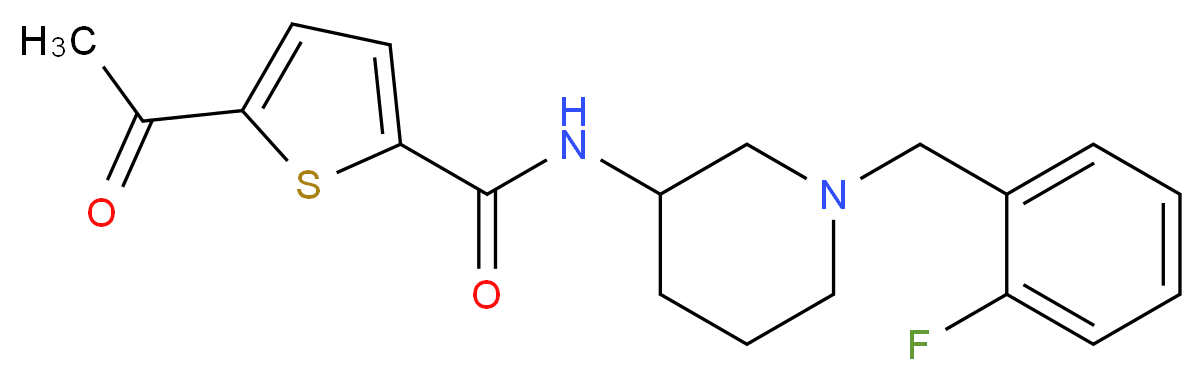 5-acetyl-N-[1-(2-fluorobenzyl)-3-piperidinyl]-2-thiophenecarboxamide_分子结构_CAS_)