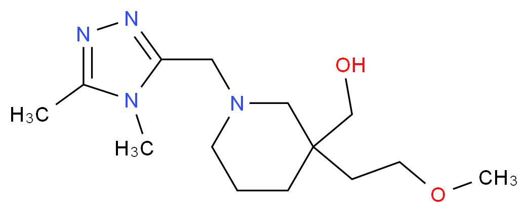 [1-[(4,5-dimethyl-4H-1,2,4-triazol-3-yl)methyl]-3-(2-methoxyethyl)-3-piperidinyl]methanol_分子结构_CAS_)