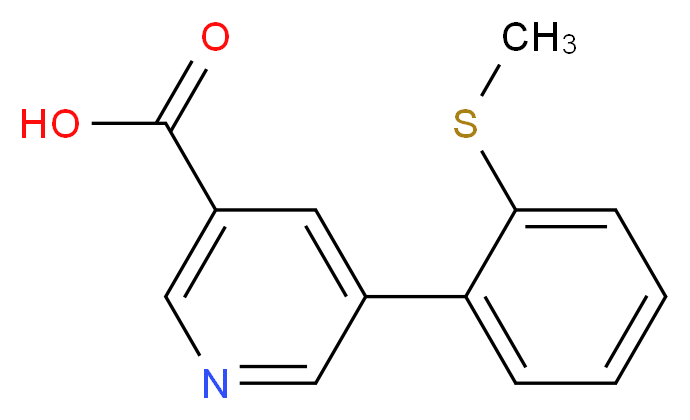 5-[2-(methylsulfanyl)phenyl]pyridine-3-carboxylic acid_分子结构_CAS_1261964-02-6