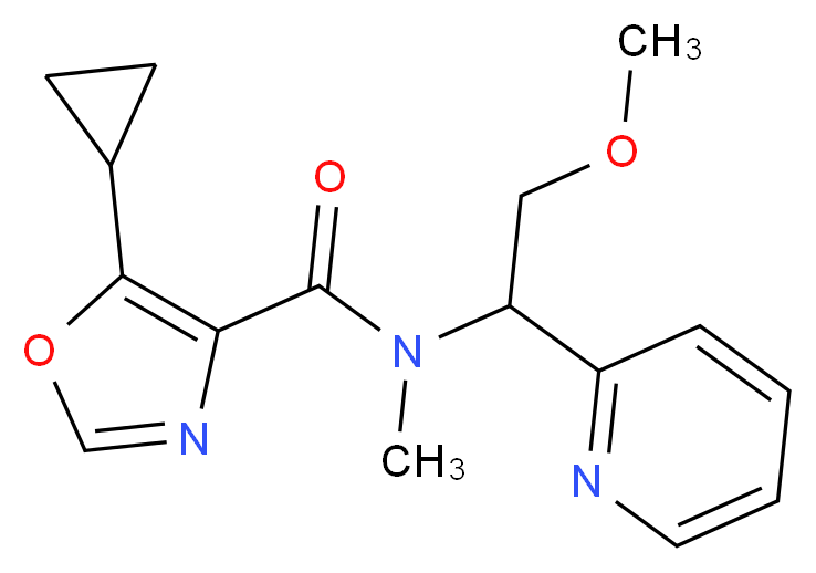 5-cyclopropyl-N-(2-methoxy-1-pyridin-2-ylethyl)-N-methyl-1,3-oxazole-4-carboxamide_分子结构_CAS_)