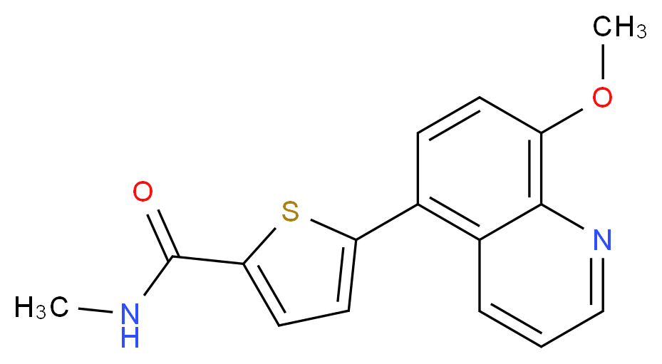 5-(8-methoxyquinolin-5-yl)-N-methylthiophene-2-carboxamide_分子结构_CAS_)