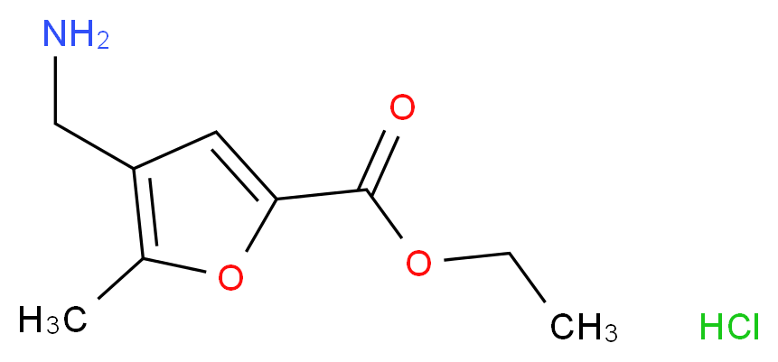 4-Aminomethyl-5-methyl-furan-2-carboxylic acid ethyl ester hydrochloride_分子结构_CAS_)