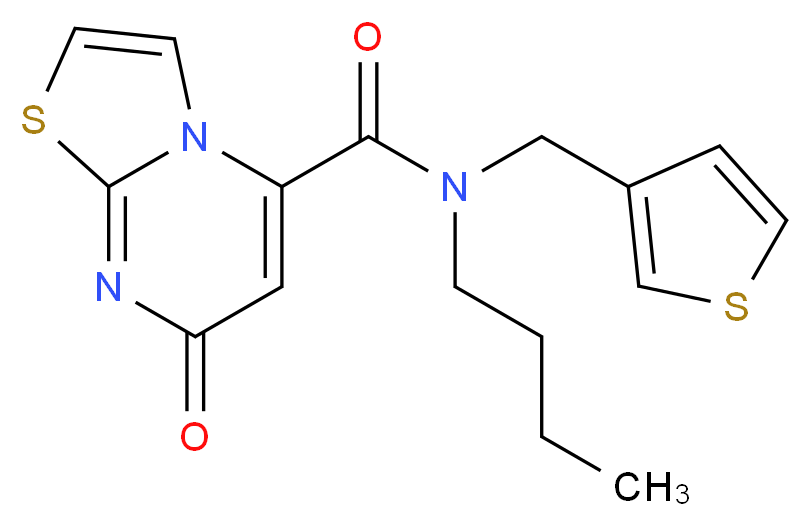 N-butyl-7-oxo-N-(3-thienylmethyl)-7H-[1,3]thiazolo[3,2-a]pyrimidine-5-carboxamide_分子结构_CAS_)