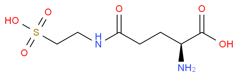 (2S)-2-amino-4-[(2-sulfoethyl)carbamoyl]butanoic acid_分子结构_CAS_56488-60-9