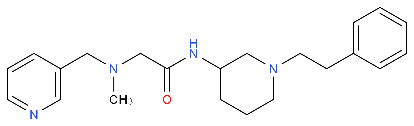 N~2~-methyl-N~1~-[1-(2-phenylethyl)-3-piperidinyl]-N~2~-(3-pyridinylmethyl)glycinamide_分子结构_CAS_)