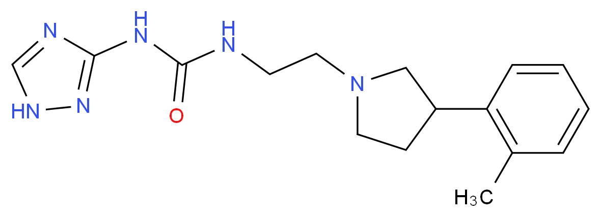 N-{2-[3-(2-methylphenyl)-1-pyrrolidinyl]ethyl}-N'-1H-1,2,4-triazol-3-ylurea_分子结构_CAS_)