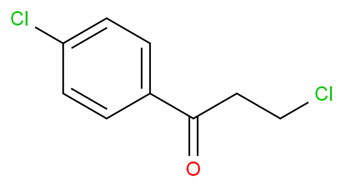 3-chloro-1-(4-chlorophenyl)propan-1-one_分子结构_CAS_3946-29-0