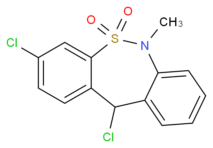 3,11-Dichloro-6,11-dihydro-6-methyldibenzo[c,f][1,2]thiazepine 5,5-dioxide_分子结构_CAS_26638-66-4)