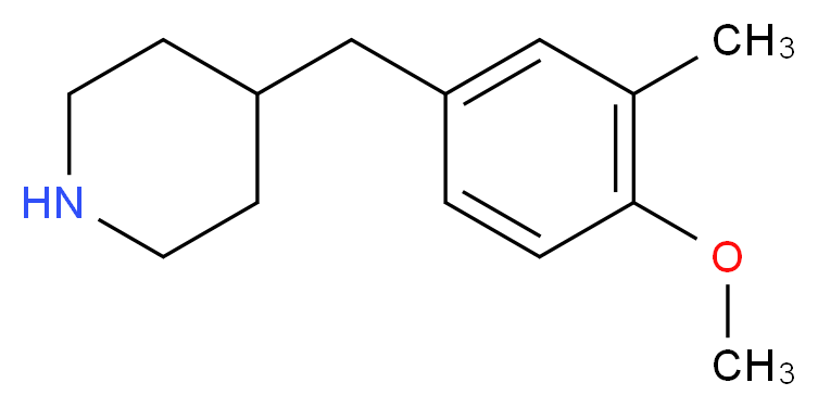 4-[(4-methoxy-3-methylphenyl)methyl]piperidine_分子结构_CAS_955287-82-8