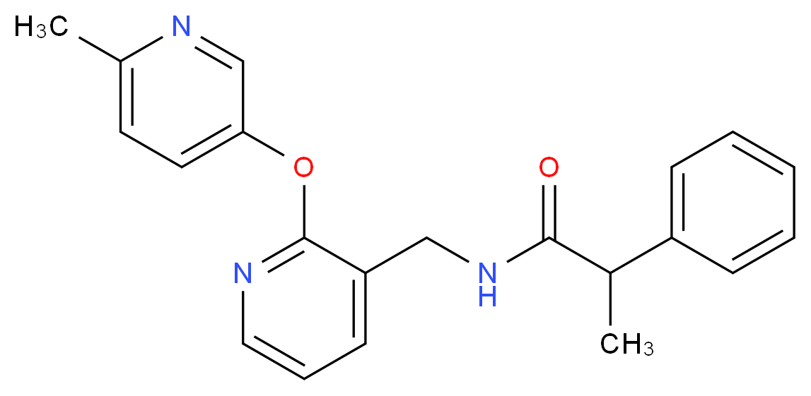N-({2-[(6-methylpyridin-3-yl)oxy]pyridin-3-yl}methyl)-2-phenylpropanamide_分子结构_CAS_)