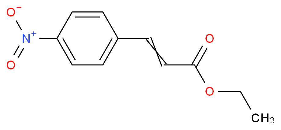4-硝基肉桂酸乙酯，主要为反式_分子结构_CAS_953-26-4)