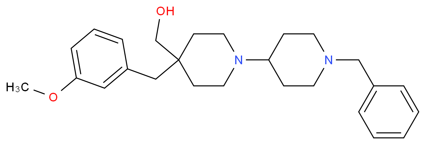 [1'-benzyl-4-(3-methoxybenzyl)-1,4'-bipiperidin-4-yl]methanol_分子结构_CAS_)