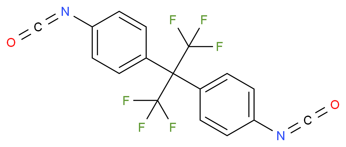 2,2-Bis(4-isocyanatophenyl)hexafluoropropane 96%_分子结构_CAS_10224-18-7)