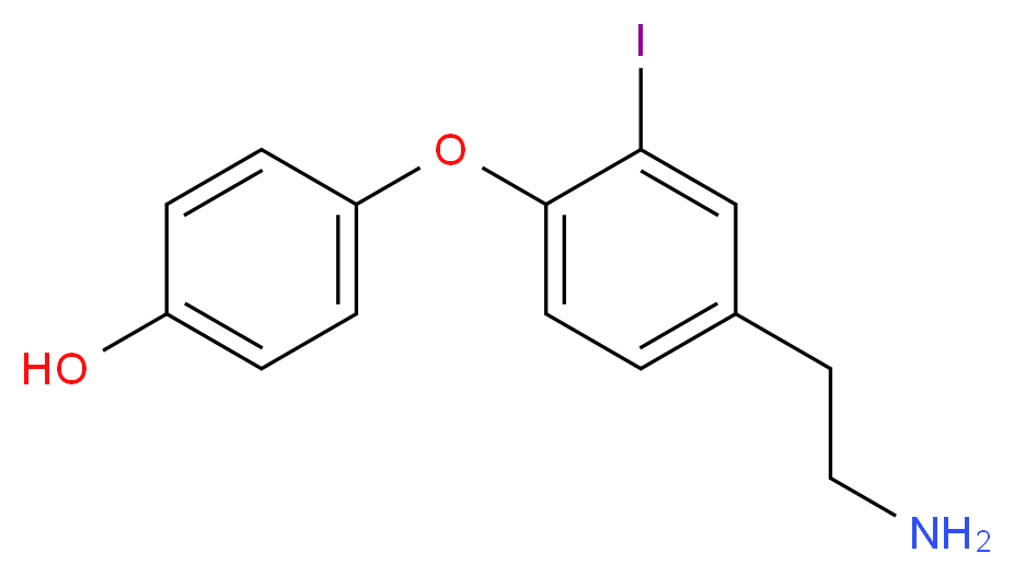 4-[4-(2-aminoethyl)-2-iodophenoxy]phenol_分子结构_CAS_712349-95-6