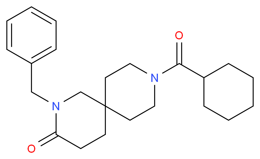 2-benzyl-9-(cyclohexylcarbonyl)-2,9-diazaspiro[5.5]undecan-3-one_分子结构_CAS_)