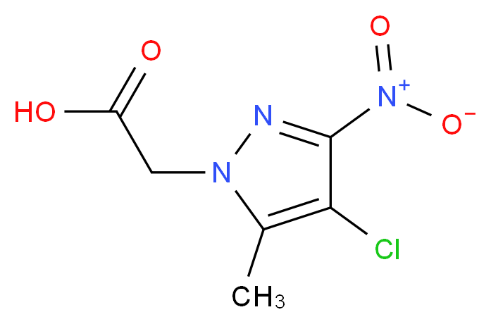 (4-Chloro-5-methyl-3-nitro-1H-pyrazol-1-yl)acetic acid_分子结构_CAS_)