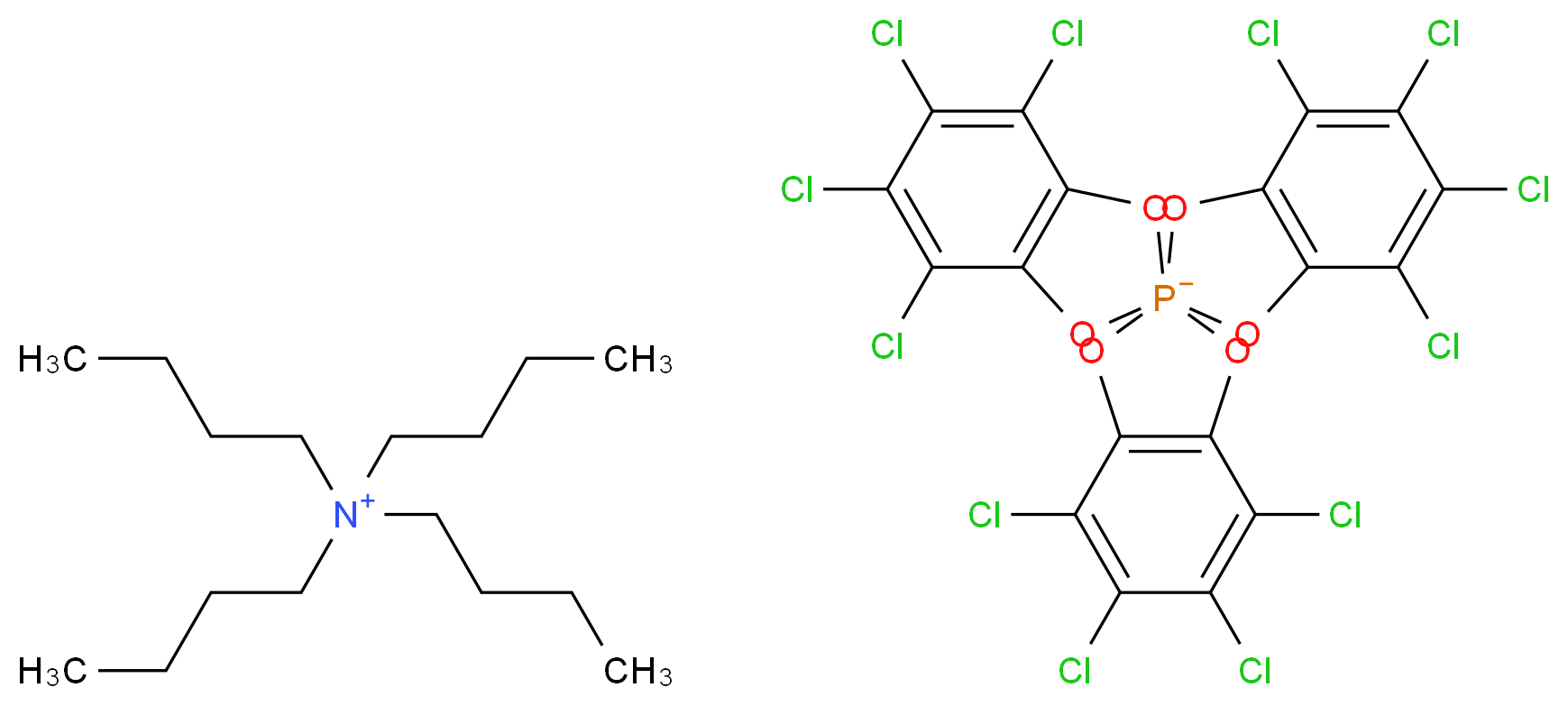 4,4',4'',5,5',5'',6,6',6'',7,7',7''-dodecachloro-2λ<sup>5</sup>-2,2',2''-spiroter[[1,3,2]benzodioxaphosphol]-2-uide; tetrabutylazanium_分子结构_CAS_301687-57-0