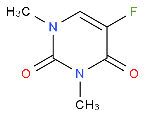 5-fluoro-1,3-dimethyl-1,2,3,4-tetrahydropyrimidine-2,4-dione_分子结构_CAS_3013-92-1