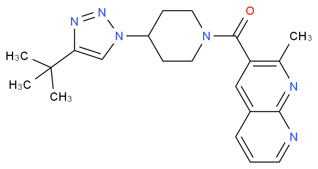 3-{[4-(4-tert-butyl-1H-1,2,3-triazol-1-yl)piperidin-1-yl]carbonyl}-2-methyl-1,8-naphthyridine_分子结构_CAS_)