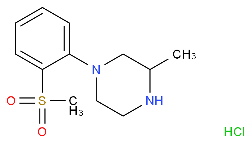 1-[2-(Methylsulphonyl)phenyl]-3-methylpiperazine hydrochloride_分子结构_CAS_)