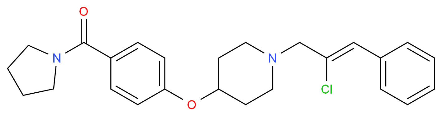 1-[(2Z)-2-chloro-3-phenyl-2-propen-1-yl]-4-[4-(1-pyrrolidinylcarbonyl)phenoxy]piperidine_分子结构_CAS_)