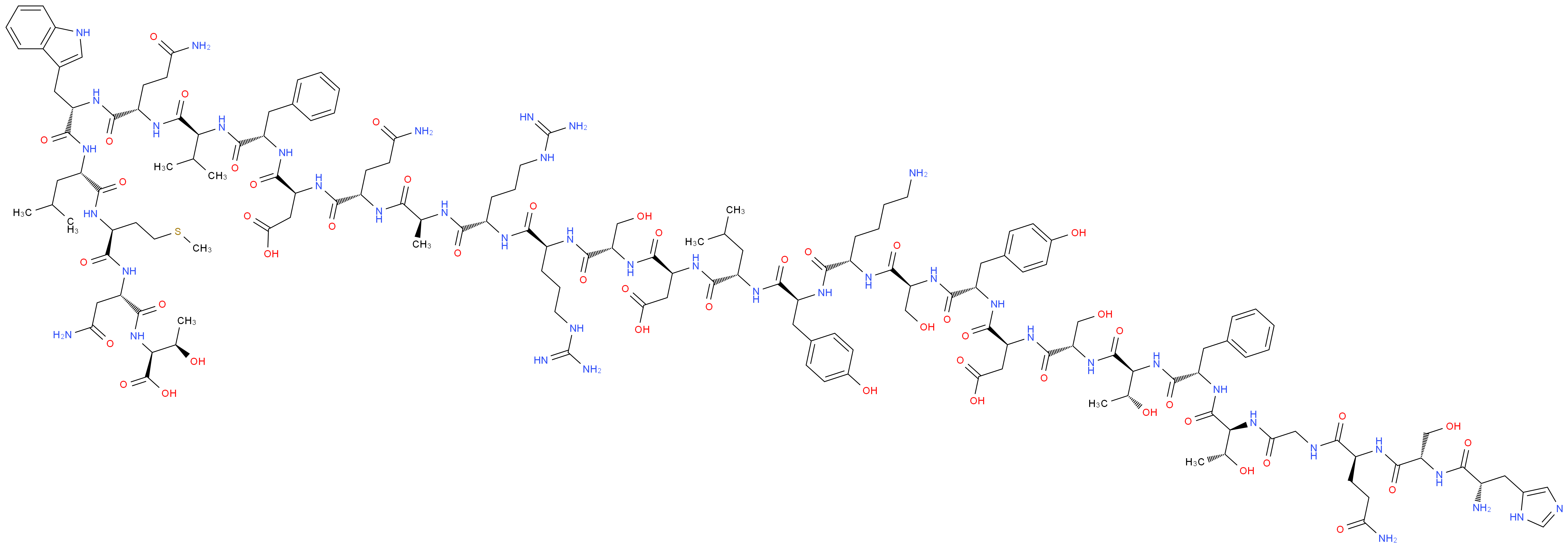 (2S,3R)-2-[(2S)-2-[(2S)-2-[(2S)-2-[(2S)-2-[(2S)-2-[(2S)-2-[(2S)-2-[(2S)-2-[(2S)-2-[(2S)-2-[(2S)-2-[(2S)-2-[(2S)-2-[(2S)-2-[(2S)-2-[(2S)-2-[(2S)-6-amino-2-[(2S)-2-[(2S)-2-[(2S)-2-[(2S)-2-[(2S,3R)-2-[(2S)-2-[(2S,3R)-2-{2-[(2S)-2-[(2S)-2-[(2S)-2-amino-3-(1H-imidazol-5-yl)propanamido]-3-hydroxypropanamido]-4-carbamoylbutanamido]acetamido}-3-hydroxybutanamido]-3-phenylpropanamido]-3-hydroxybutanamido]-3-hydroxypropanamido]-3-carboxypropanamido]-3-(4-hydroxyphenyl)propanamido]-3-hydroxypropanamido]hexanamido]-3-(4-hydroxyphenyl)propanamido]-4-methylpentanamido]-3-carboxypropanamido]-3-hydroxypropanamido]-5-carbamimidamidopentanamido]-5-carbamimidamidopentanamido]propanamido]-4-carbamoylbutanamido]-3-carboxypropanamido]-3-phenylpropanamido]-3-methylbutanamido]-4-carbamoylbutanamido]-3-(1H-indol-3-yl)propanamido]-4-methylpentanamido]-4-(methylsulfanyl)butanamido]-3-carbamoylpropanamido]-3-hydroxybutanoic acid_分子结构_CAS_9007-92-5