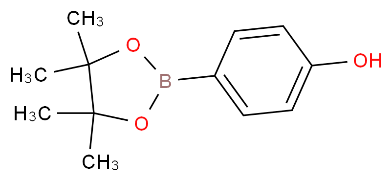 4-(tetramethyl-1,3,2-dioxaborolan-2-yl)phenol_分子结构_CAS_269409-70-3