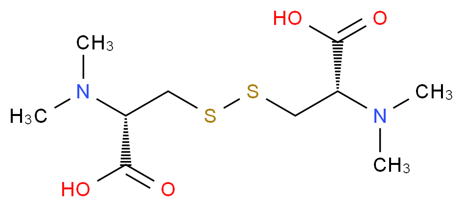 (2S)-3-{[(2S)-2-carboxy-2-(dimethylamino)ethyl]disulfanyl}-2-(dimethylamino)propanoic acid_分子结构_CAS_38254-66-9