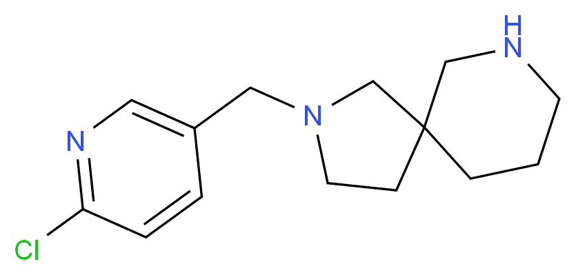 2-[(6-chloropyridin-3-yl)methyl]-2,7-diazaspiro[4.5]decane_分子结构_CAS_)