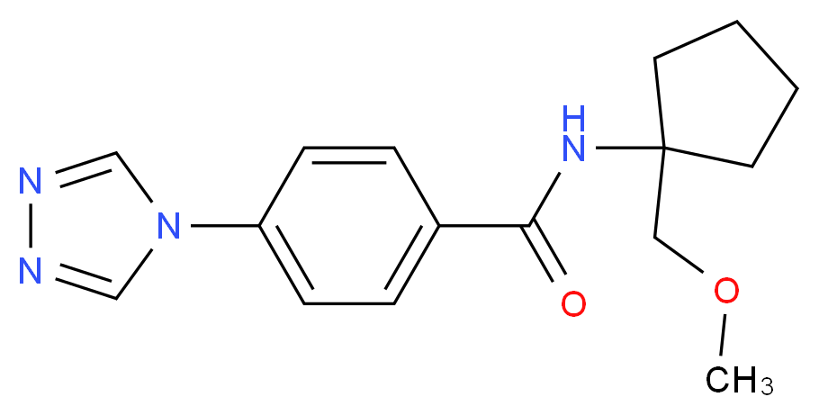 N-[1-(methoxymethyl)cyclopentyl]-4-(4H-1,2,4-triazol-4-yl)benzamide_分子结构_CAS_)