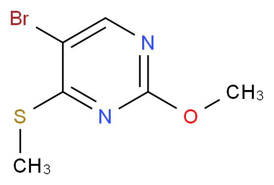 5-bromo-2-methoxy-4-(methylsulfanyl)pyrimidine_分子结构_CAS_59549-52-9