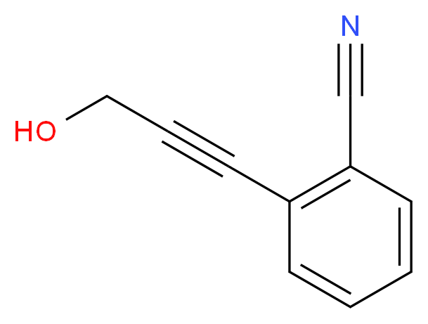 2-(3-hydroxy-1-propyn-1-yl)benzonitrile_分子结构_CAS_210884-99-4)