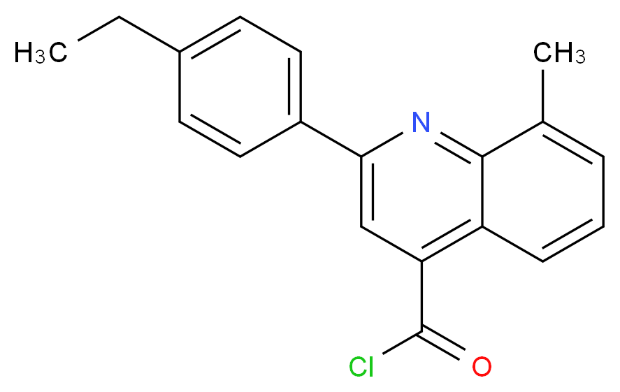 2-(4-Ethylphenyl)-8-methylquinoline-4-carbonyl chloride_分子结构_CAS_)